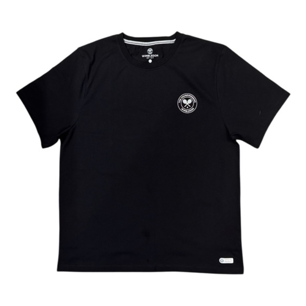 WIMBELDON Mens SW19 Print T-Shirt - Black SZ XXL OFFICIAL